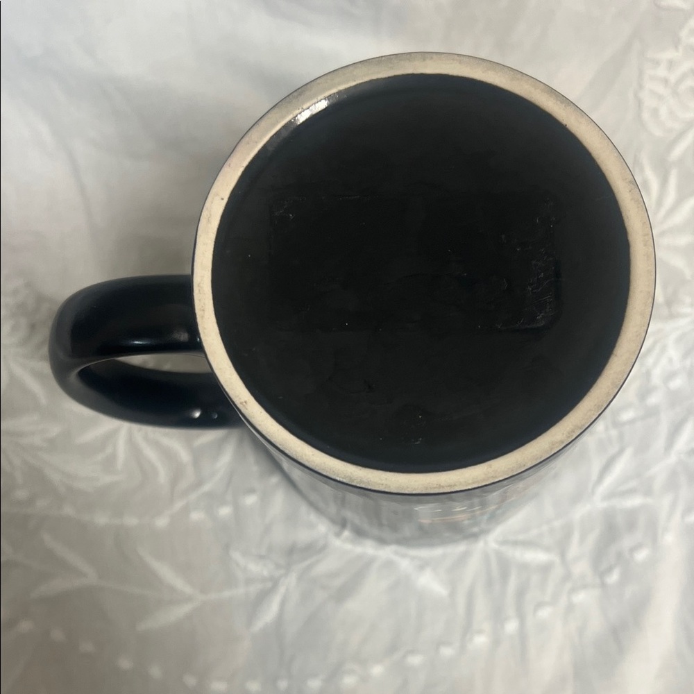 Fairycore Black Ceramic Coffee/Tea Mug with Frog Witch and Mushroom and Moon - Picture 5 of 5